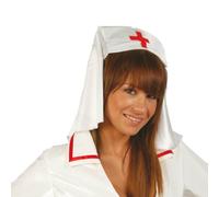 FIESTAS GUIRCA Cuffia da Infermiera Copricapo con Croce Rossa