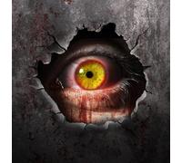 FIESTAS GUIRCA | Decorazione Murale Foro Occhio con Adesivo (16x16 cm) - Decorazione per Parete, Porta e Finestra per Halloween e Feste di Terrore - Ideale per Celebrazioni ed Eventi - Multicolore