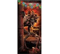 FIESTAS GUIRCA | Decorazione Porta Mostro Tessuto (80x180 cm) - Ideale per Feste di Halloween e Celebrazioni di Polizia - Decorazione per Parete, Porta e Finestra - Multicolore