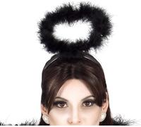 FIESTAS GUIRCA | Diadema Angelo Nero (Taglia Unica) - Accessorio per Costume per Halloween, Carnevale e Feste in Maschera - Ideale per Cosplay di Angelo Scuro - Adulto Unisex - Nero
