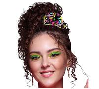 FIESTAS GUIRCA | Elastico 80s multicolore - Accessorio per capelli per feste in discoteca e anni '80 - Ideale per donne adulte in celebrazioni ed eventi in stile retrò - Multicolore