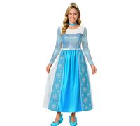 FIESTAS GUIRCA Elsa Snow Queen Frozen Costume Vestito da Donna