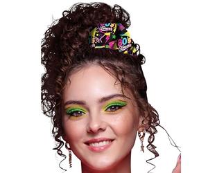 FIESTAS GUIRCA | Fermacapelli 80s Multicolore - Accessorio per Capelli per Costume da Festa Disco e Anni 80 - Ideale per Donna Adulta in Celebrazioni e Eventi in Stile Retro - Multicolore