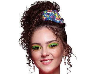 FIESTAS GUIRCA | Fermacapelli 90s Multicolore - Accessorio per Capelli per Costume da Festa Disco e Anni '90 - Ideale per Donna Adulta in Celebrazioni e Eventi in Stile Retro - Multicolore