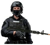 FIESTAS GUIRCA | Fucile d'Assalto Giocattolo (68 cm) - Arma Finta per Costume da Soldato e Militare - Ideale per Halloween, Carnevale e Feste in Maschera - Per Tutti gli Utenti - Nero