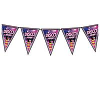 FIESTAS GUIRCA | Gagliardetto Disco Fever (3m/20x30 cm) - Decorazione in Carta per Feste di Laurea - Ideale per Celebrazioni e Feste a Tema Disco - Multicolore