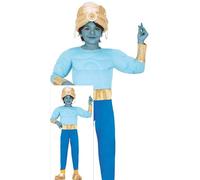 COSTUME GENIO DELLA LAMPADA BLU BAMBINO TAGLIA 5-6 ANNI