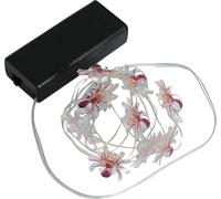 FIESTAS GUIRCA | Ghirlanda Elettrica di Ragni con 10 LED a Batterie (120 cm) - Decorazione per Halloween e Feste a Tema - Ideale per Illuminazione e Atmosfere Terrificanti - Arancione