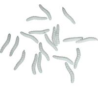 FIESTAS GUIRCA | Gioco di 20 Vermi Elastici (4 cm) - Decorazione di Halloween per Feste di Animali e Insetti - Ideale per Celebrazioni e Eventi Terrificanti - Bianco