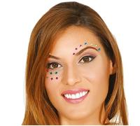 FIESTAS GUIRCA Gioielli adesivi da viso strass stelline colorate