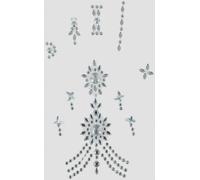 FIESTAS GUIRCA | Gioielli Adesivi per Mani Brillanti (11x18 cm) - Accessorio per Costume da Principessa del Deserto e Feste a Tema - Ideale per Donna Adulta - Argento