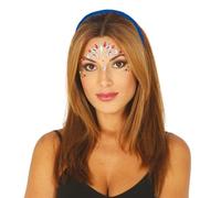 FIESTAS GUIRCA | Gioielli Adesivi per Viso con Stelle - Trucco Fantasia per Feste e Celebrazioni - Accessorio Ideale per Costume da Donna - Multicolore