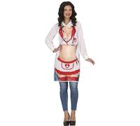 FIESTAS GUIRCA | Grembiule da Infermiera (Taglia Unica) - Accessorio per Costume per Addio al Celibato e Feste da Infermiera - Ideale per Celebrazioni ed Eventi - Adulti Unisex - Multicolore