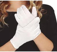 FIESTAS GUIRCA | Guanti Bianchi Bambini (18 cm) - Accessorio per Costume per Diavoli e Demoni - Ideale per Halloween, Carnevale e Feste in Maschera - Unisex per Bambini - Bianco