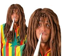 Fiestas Guirca Parrucca Rasta castana in scatola