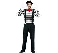 Fiestas Guirca- Guirca Costume Adulto Mimo T/52-54, A Righe, Multicolore, L, 1