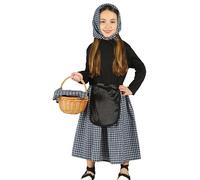 Costume da Venditrice di Castagne per Bambina S1-(5/6 Anni)