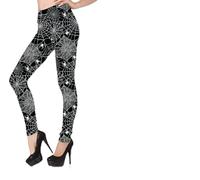 FIESTAS GUIRCA | Leggings Ragnatela (42-44/L) - Accessorio per Costume per Halloween e Feste in Maschera - Ideale per Donna Adulta - Leggings a Ragnatela - Nero