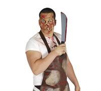 FIESTAS GUIRCA | Machete Giocattolo per Costume (41 cm) - Arma Finta per Halloween e Feste da Cuoco - Accessorio Ideale per Costumi di TERROREe Carnevale - Tutti gli Utenti - Grigio Nero