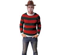 FIESTAS GUIRCA | Maglione Assassino Multicolore - Camicia da TERRORE per Halloween e Feste in Maschera - Ideale per Adulti e Giovani - Stile Inquietante e Divertente