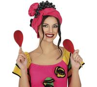 FIESTAS GUIRCA | Maraca Rossa in Legno (20 cm) - Strumento Musicale per Feste e Celebrazioni - Accessorio per Costume di Carnevale e Halloween - Ideale per Tutti gli Utenti - Rosso