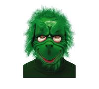 Maschera folletto cattivo verde natalizio babbo natale
