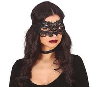 FIESTAS GUIRCA Maschera in pizzo con fiori da donna, colore nero