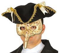 Fiestas Guirca Maschera Veneziana con Naso Lungo a Becco