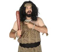 FIESTAS GUIRCA | Mazza da Uomo delle Caverne Finta (48 cm) - Accessorio per Costume da Troglodita, Preistoria, età della Pietra, Carnevale, Halloween, Feste a Tema - Adulto Bambino - Marrone