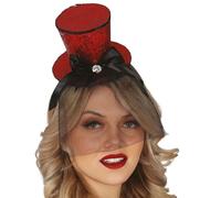 FIESTAS GUIRCA Mini hat rosso con fascia