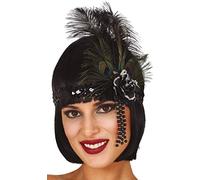 FIESTAS GUIRCA Nastro Paillettes Nero con Piume