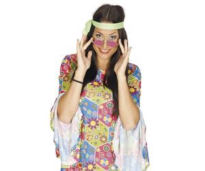 FIESTAS GUIRCA | Occhiali Hippie Rosa - Accessorio per Costume per Feste degli Anni '60 e Tematiche Hippie - Ideale per Adulti Unisex a Carnevale e Halloween - Rosa
