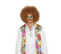Fiestas Guirca – Occhiali Hippie Verde – Accessorio per feste anni '60 unisex adulti