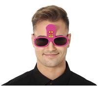 FIESTAS GUIRCA | Occhiali per Costume con Pisello Sorpresa Uomo - Rosa | Design Audace | Lenti Scure | Decorazione Cartoon | Scritta Irriverente | Addio al Nubilato, Karneval & Fasching