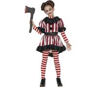 Fiestas Guirca Pagliaccio Halloween Costumi di Halloween Raffinati Per Bambina 5-6 Anni
