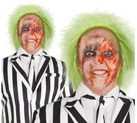FIESTAS GUIRCA | Parrucca Verde Fantasma Pazzo - Accessorio per Costume a Tema per Halloween, Carnevale e Feste di Cinema - Ideale per Adulti - Verde