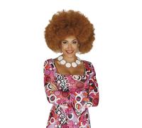 FIESTAS GUIRCA Parrucca Afro Castana Extra ricciolona Hippie Clown