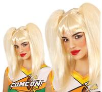 FIESTAS GUIRCA | Parrucca Bionda con Codini (Taglia Unica) - Accessorio per Costume Unisex Adulti - Ideale per Feste e Addii al Celibato - Parrucca da Festa per Carnevale e Halloween - Biondo