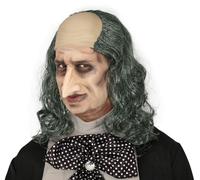 FIESTAS GUIRCA | Parrucca Calva con Criniera Grigia - Accessorio per Costume per Halloween e Feste a Tema - Ideale per Uomo Adulto - Perfetto per Personaggi come Mr. Smile - Grigio Naturale