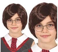 FIESTAS GUIRCA | Parrucca da Mago Bambini (Taglia Unica) - Accessorio per Costume per Studenti di Magia e Stregoneria - Ideale per Halloween, Carnevale e Feste a Tema - Tutti Gli Utenti - Marrone
