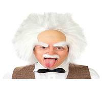 CARNEVALE HALLOWEEN PARRUCCA SCIENZIATO PAZZO EINSTEIN GENIO CALOTTA WIG 4877