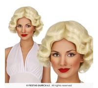 Fiestas Guirca Parrucca Donna Corto Biondo Riccio Hollywood Star Marylin