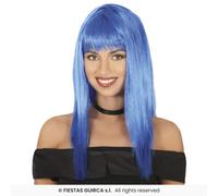 Fiestas Guirca Parrucca Donna Lunga Liscia Con Frangia Colori Multi 120gram
