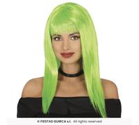 Fiestas Guirca Parrucca Donna Lunga Liscia Con Frangia Colori Multi 120gram