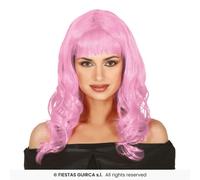 Fiestas Guirca Parrucca Donna Riccia Lunga Con Frangia Colore Multi