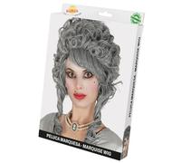 FIESTAS GUIRCA | Parrucca Marchesa Grigia (Taglia Unica) - Accessorio per Costume per Halloween e Carnevale - Ideale per Feste in Stile e Celebrazioni Tematiche - Donna Adulta - Grigia