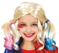 Bambini Halloween Costume Parrucca Colorato Trecce Harley Tipo Nuovo Fg