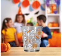 FIESTAS GUIRCA | Party Cup Scheletro - Bicchiere Riutilizzabile 10 cm | Stampa Scheletri e Teschi | PVC Leggero | 10 cm | Halloween, Karnevale & Fasching