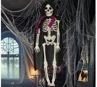 FIESTAS GUIRCA | Pendente Sposo Scheletro (43 cm) - Decorazione di Halloween per feste a tema scheletri - Ideale per ambienti terrificanti e scenari spaventosi - Bianco e Nero