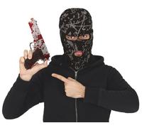 FIESTAS GUIRCA | Pistola Giocattolo con Sangue (24 cm) - Accessorio per Costume da Poliziotto o Ladro per Halloween - Ideale per Feste di TERROREe Cosplay - Per Bambini e Adulti - Multicolore